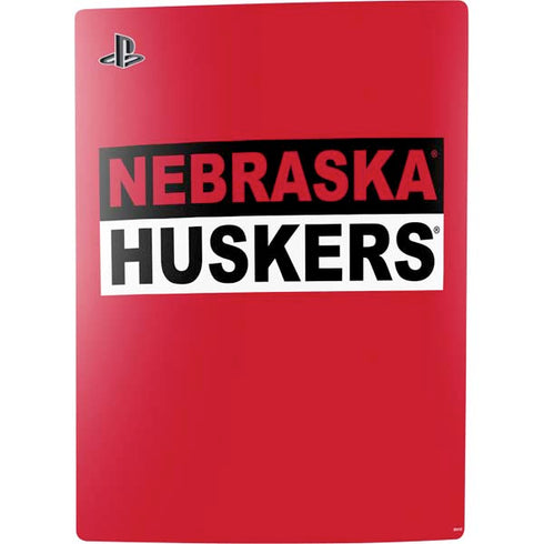 University of Nebraska Red Huskers PS5 Console Skin
